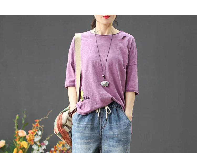 AmaxluluE Summer Fashion Ladies Elastic Elegant Jeans Womens Casual Floral Embroidery Denim Trousers Females Loose Harem Pants