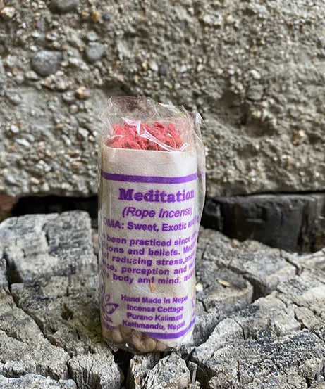 1 Bundle Handmade Traditional Nepal Rope Incense White Sage Cedar Aromatherapy Burning Rope Fragrance Yoga Meditation Sandalwood