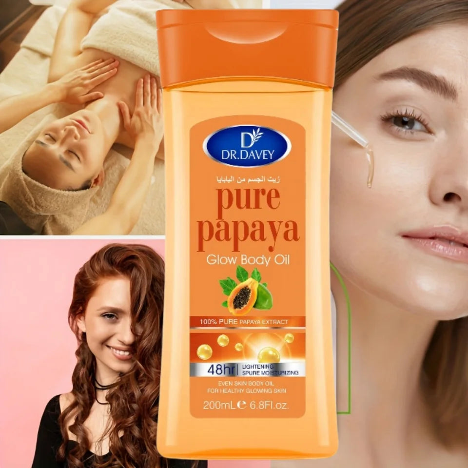 Papaya Body Oil Papaya Glow Body Oil Body Massage Essential Oil Skin Care Essential Oil