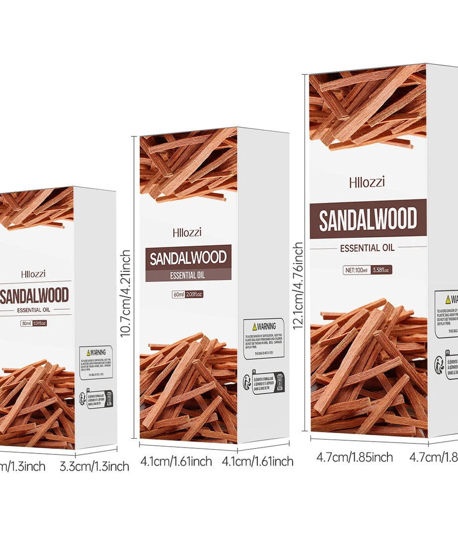 100ml/60ml/30ml Sandalwood Essential Oil for Candle Making Soap Making Diffusers Aromatherapy Fragrance Oil