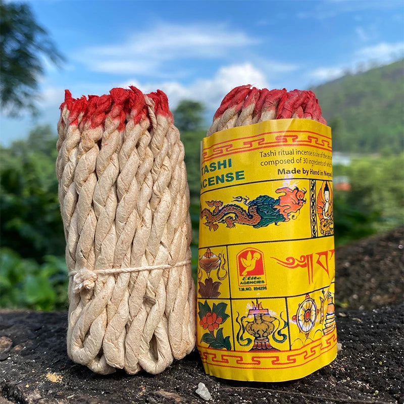 1 Bundle Handmade Traditional Nepal Rope Incense White Sage Cedar Aromatherapy Burning Rope Fragrance Yoga Meditation Sandalwood